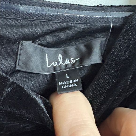 NWT LULUS Love About It black velvet strapless jumpsuit size large elegant - Picture 2 of 9